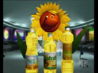 an old advertisement for natura sunflower oil / natura with a sensible sunflower