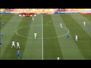 world cup 2010. group f. 2 round. italy - new zealand. 1 half